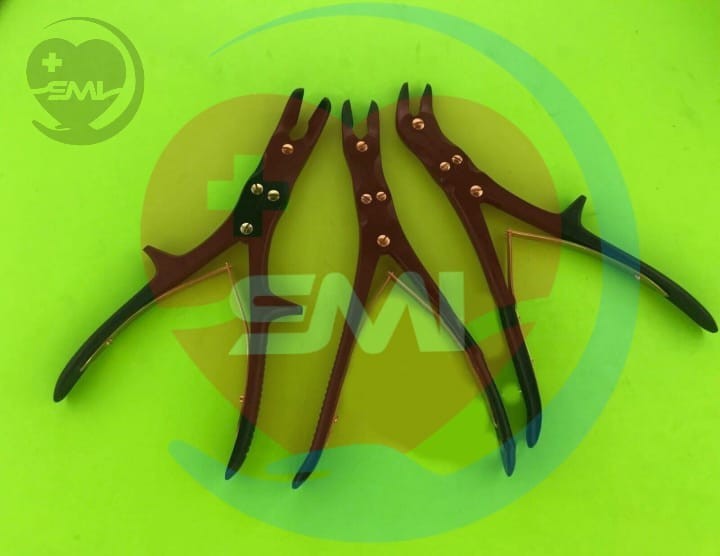 Ruskin Bone Leksell Stille Rongeurs Forceps Gouge Surgical Instruments 3 Pcs Set