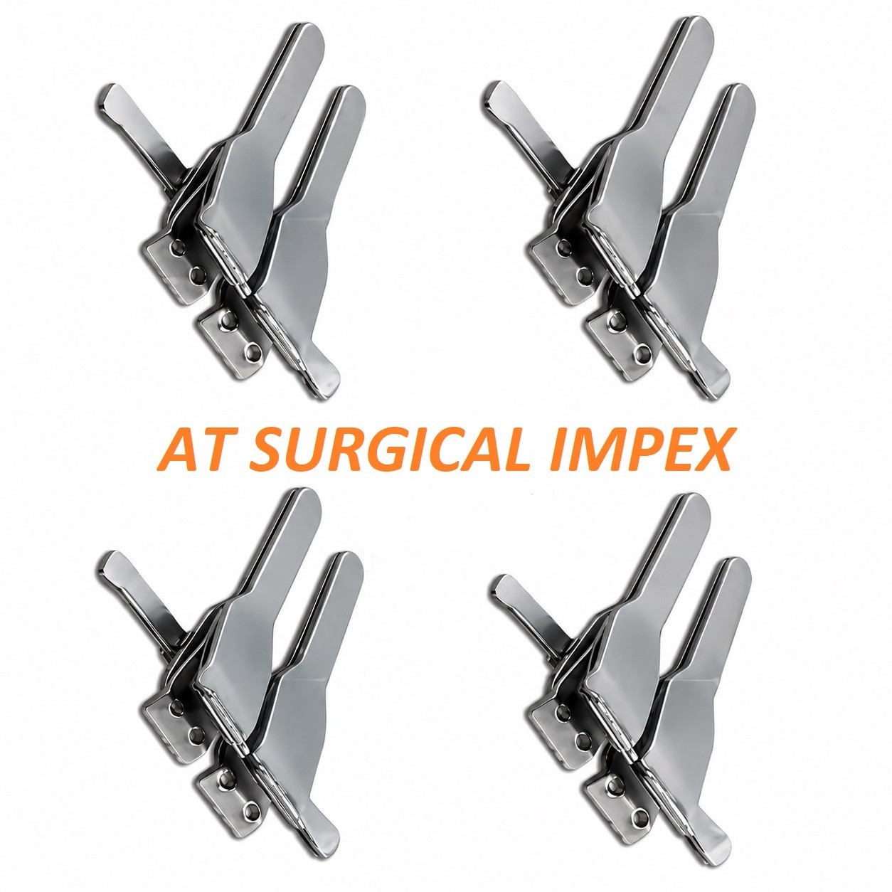 Micro Vascular Clamps Set 4 Pcs V-2 Small Size Plastic Surgery Instruments