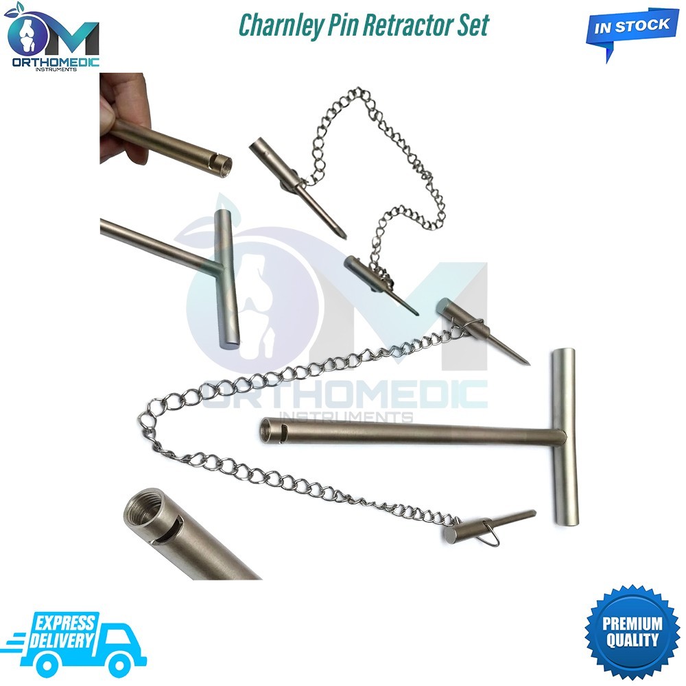 Charnley Pin Retractor Set Surgical Veterinary Orthopedic Instruments A+ Quality
