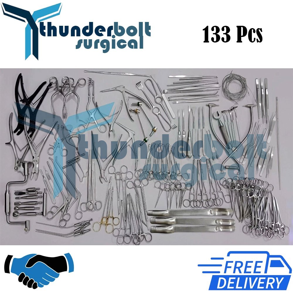 Craniotomy Set 133 PCs For Neuro Surgery Stainless Steel Instruments