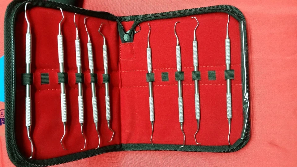 3 GERMAN SETS OF 9 PCS PERIODONTAL GRACEY CURETTES KIT