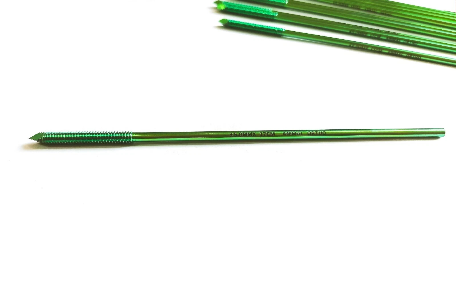 Titanium Schanz Pins 5.0mm Lot of 10 pcs Veterinary Surgical Instruments