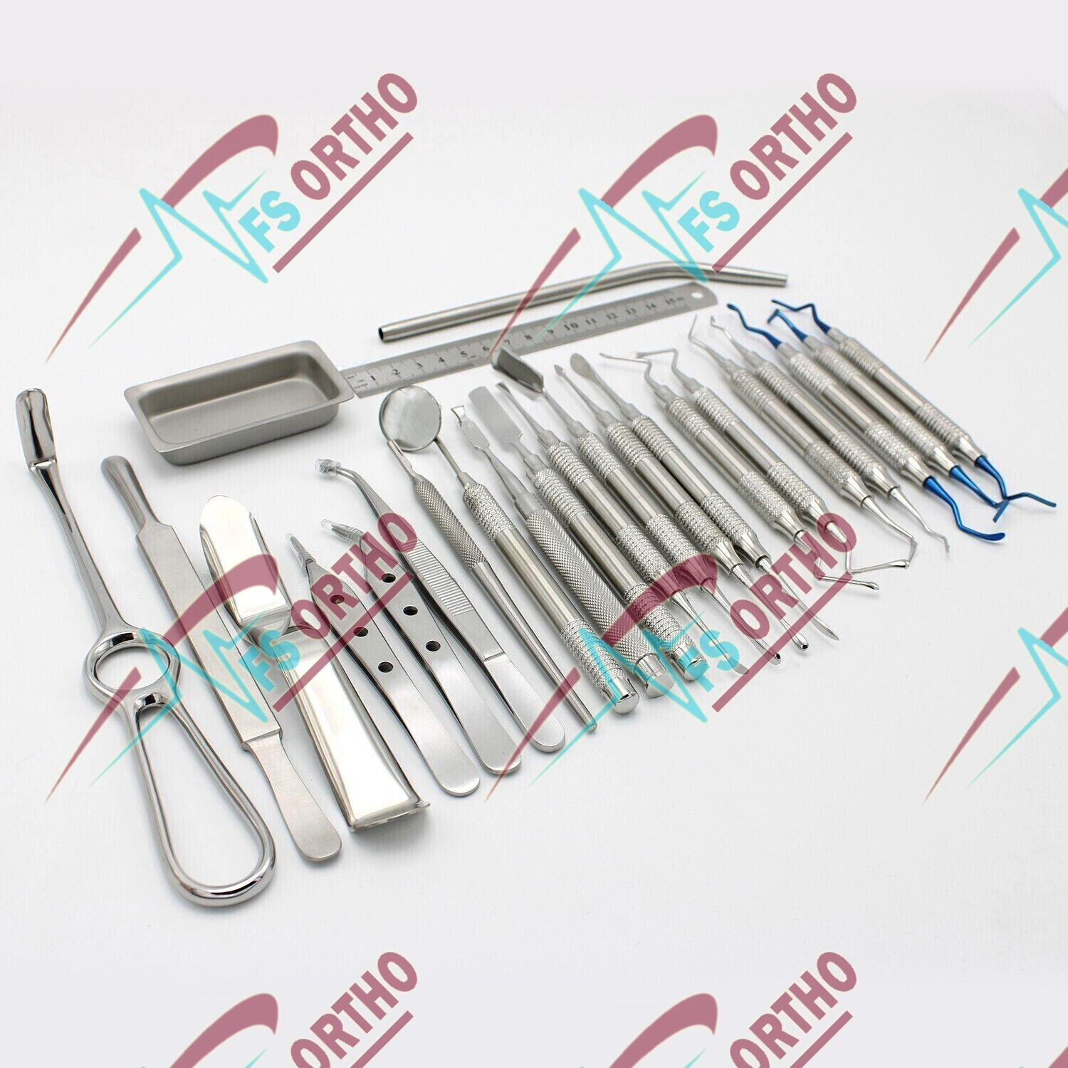 Periodontal Instruments Kit Dental Implants Surgical Orthodontics 33 PCS