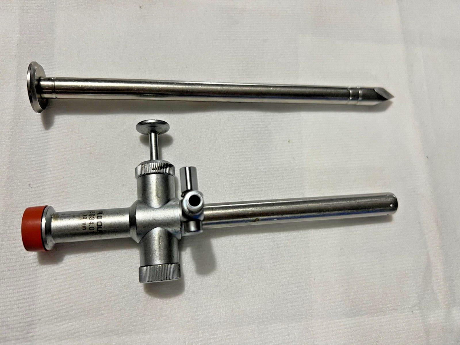 R. Wolf 8923.123 10mm Trocar w/ 8934.01 10mm Cannula 7″ Length